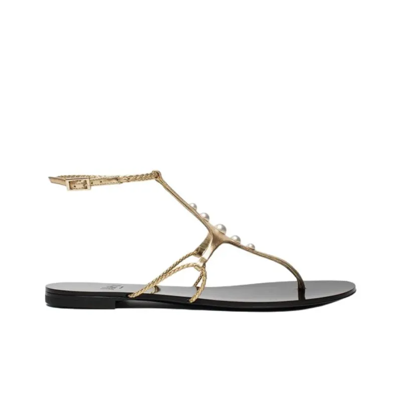 ALEVI Ibis One Strap Sandals Women's Gold-1