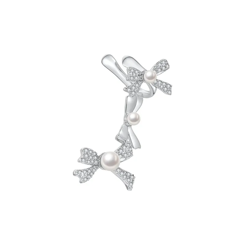 ZEGL Artificial Pearl Clip On Earrings Women's-0