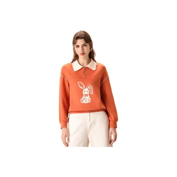 FENHONGMALI Sweatshirts Women's Orange