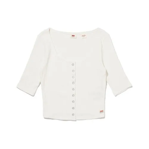 Levis Press-stud Waffle-jersey T-shirt