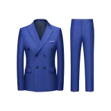 Sapphire Blue Two-Piece Set+Brooch Style B