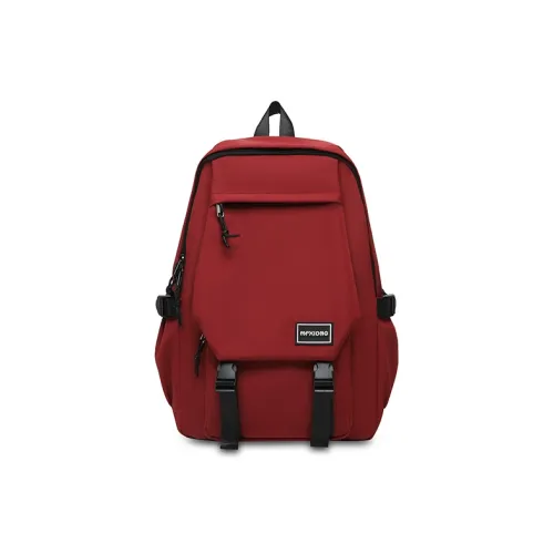 URBAN FOREST Nylon Backpack Unisex Red/Gray/Black/White