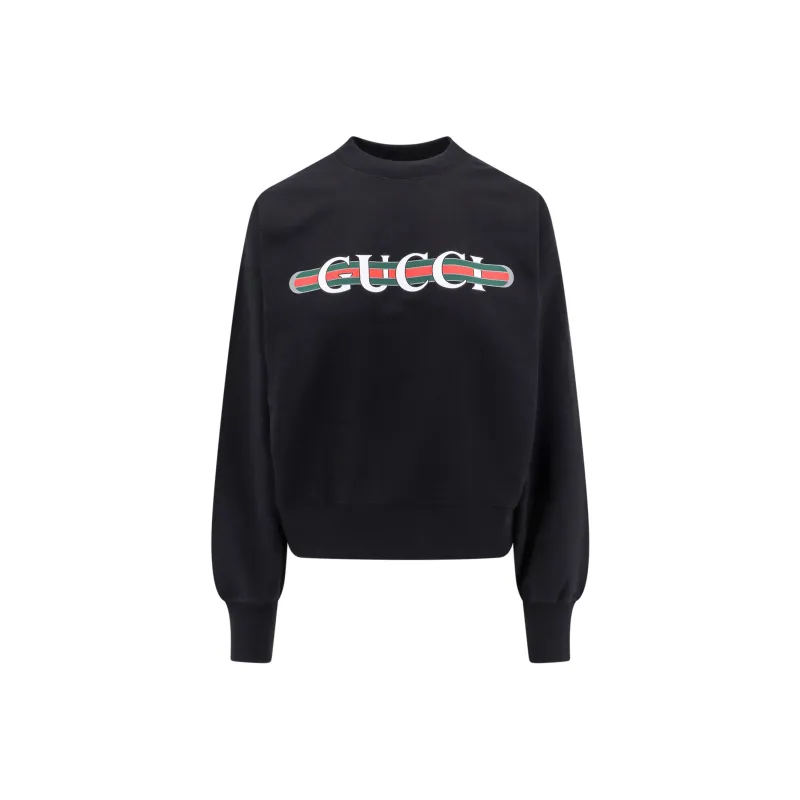 GUCCI Logo Printed Jersey Sweatshirt-0