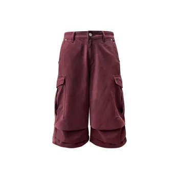 Rusure Casual Shorts Unisex Burgundy