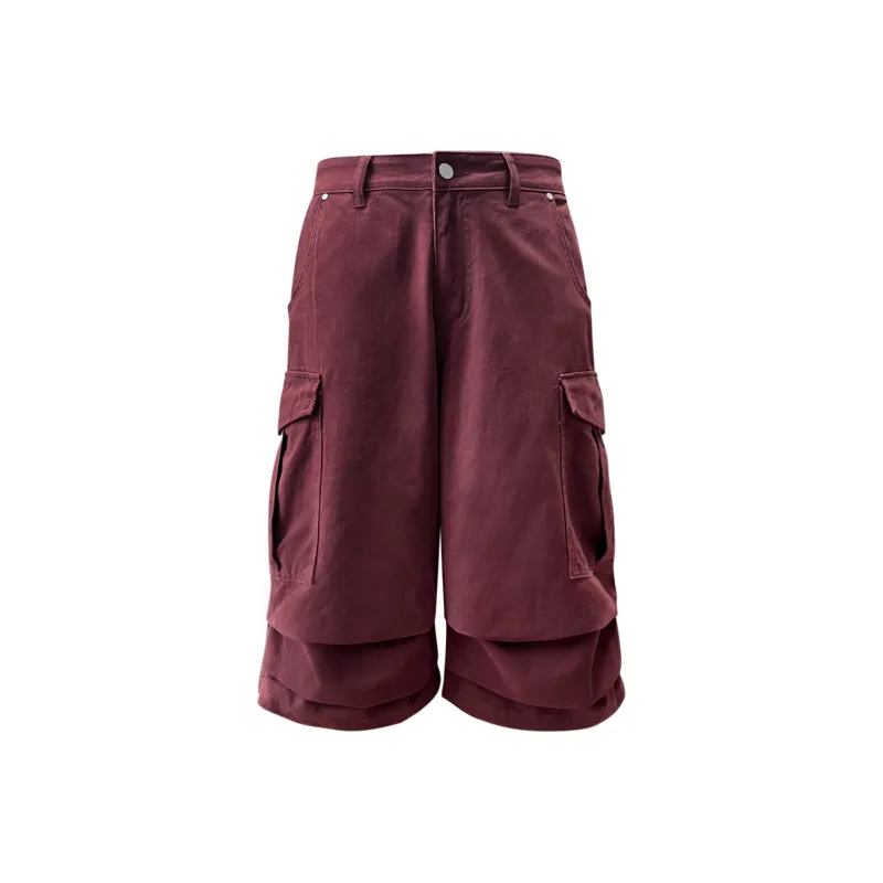 Rusure Casual Shorts Unisex Burgundy-0