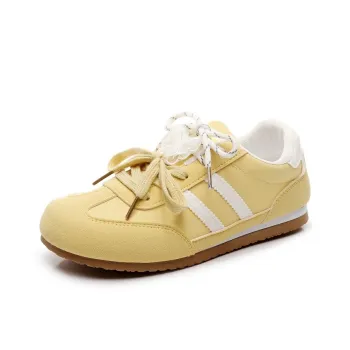 Feiyue Girly Heart Series Abrasion Resistant, Breathable, Lightweight Low Top Casual Shoes Women's Yellow