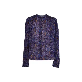 ISABEL MARANT ETOILE Maria Floral Printed Long-Sleeved Blouse