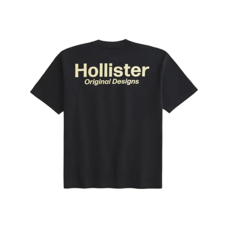 Hollister T Shirts Men Black-1