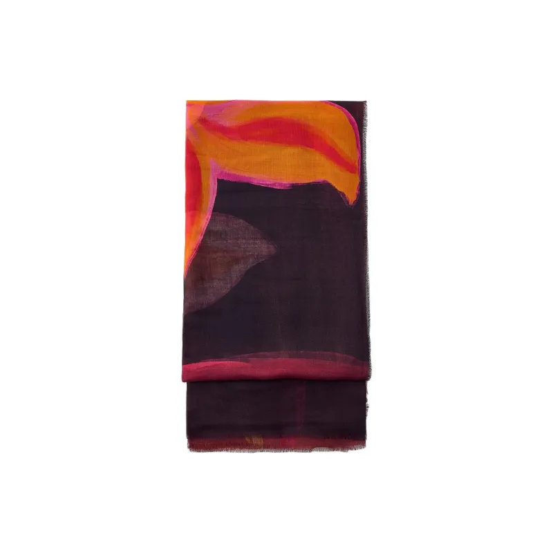 ZARA Silk Scarves Women's Black-0