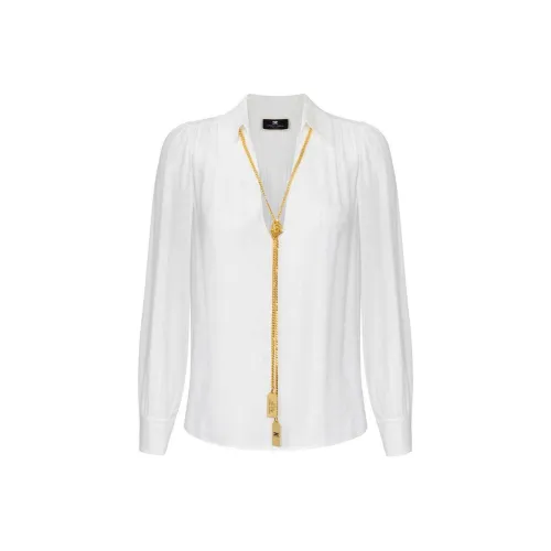 Elisabetta Franchi Necklace appliqué Georgette Blouse
