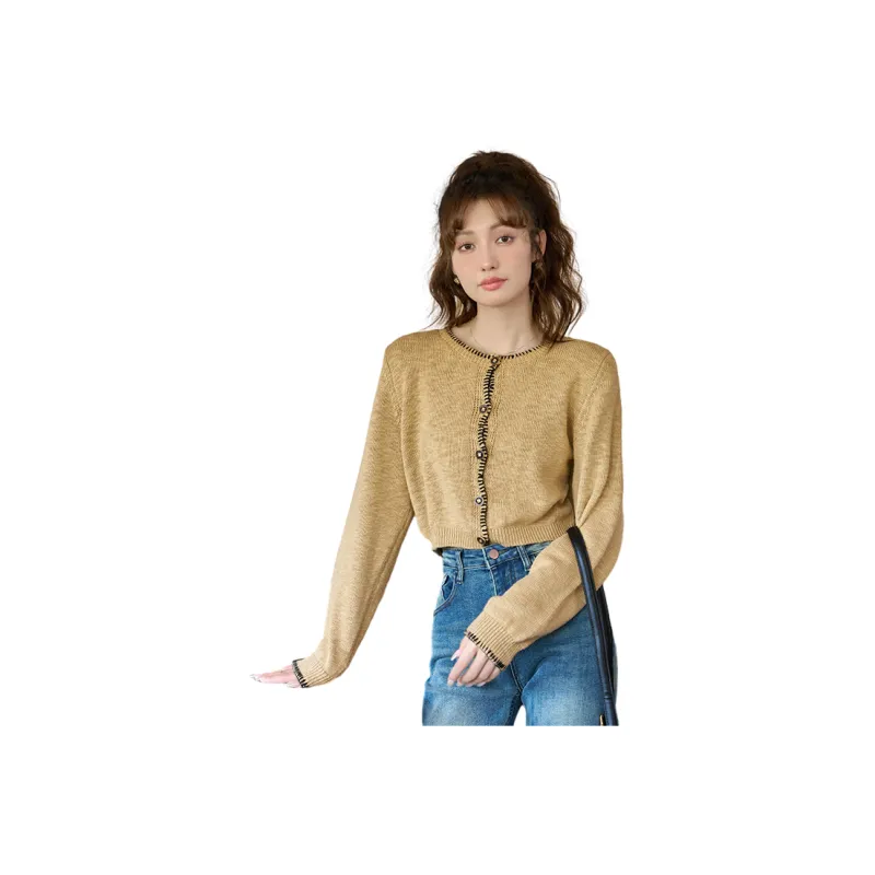MISHOW Knitwear Women's Almond Milk Tea-0