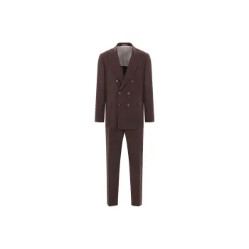 Brunello Cucinelli Double Breasted Two Piece Tailored Suit