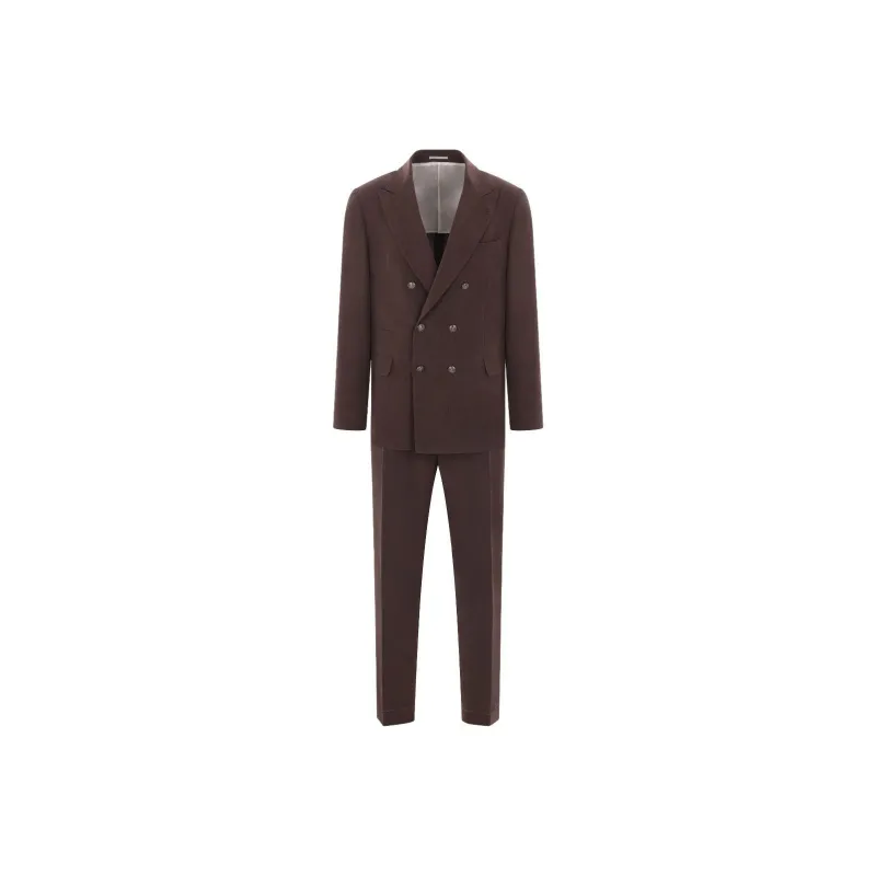 Brunello Cucinelli Double Breasted Two Piece Tailored Suit-0