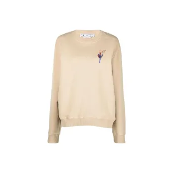 OFF-WHITE Draining Man Logo-embroidered Cotton Sweatshirt
