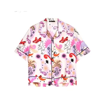 Maje Floral-print Silk Shirt
