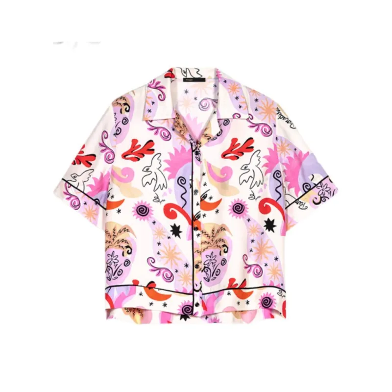 Maje Floral print Silk Shirt-0