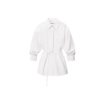 Alexander Wang Belted Peplum Hem Shirt
