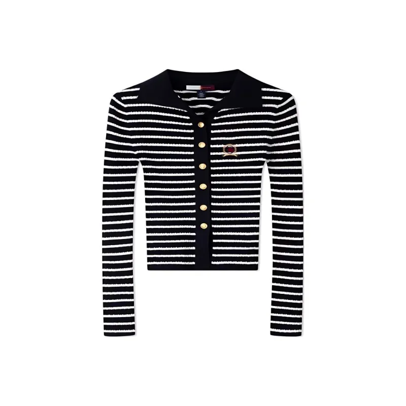 Tommy Hilfiger Knitwear Women's Navy Blue White Stripes-0