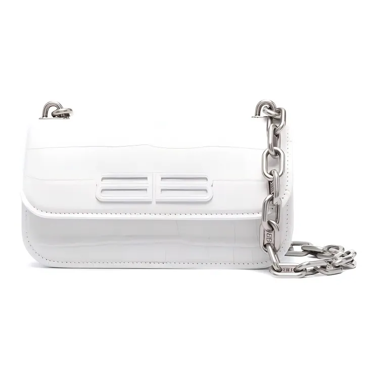 Balenciaga Gossip Calfskin Camera Bag, Crossbody Bag, Shoulder Bag Women's White-1