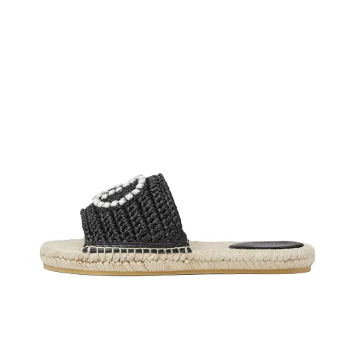 GUCCI Interlocking Slide Slippers Women's Black