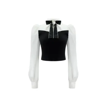 Ladiesfirst Shirts Women's Black & White With Tie