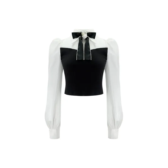 Ladiesfirst Shirts Women's Black & White With Tie-0