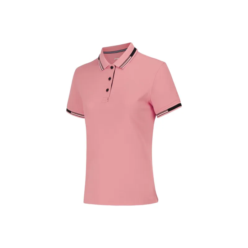 LiNing Polo Shirt Women's Apricot Pink-0