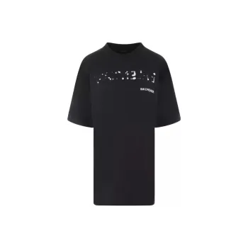 Balenciaga Large Fit T Shirt 'Black/White'