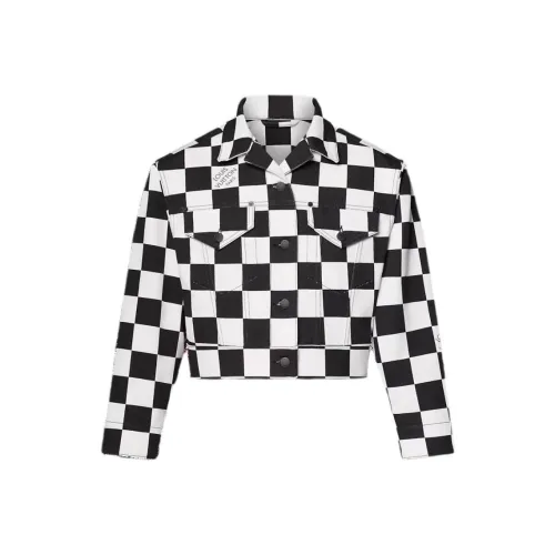 LOUIS VUITTON Cropped Damier Denim Jacket