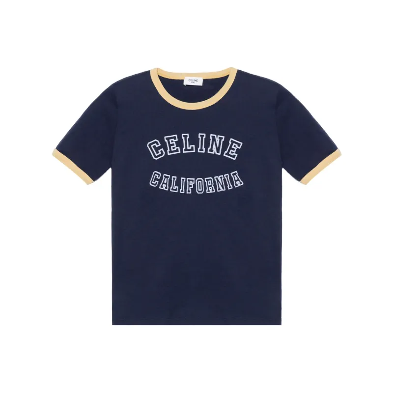 CELINE T Shirt Women's Navy Blue-0