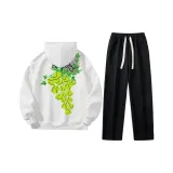 Clothing Sets (Cotton Style White Sweatshirt+Black Pants)