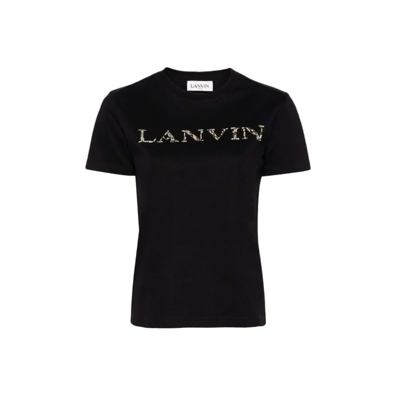Lanvin Logo Embellished Crewneck T Shirt-0