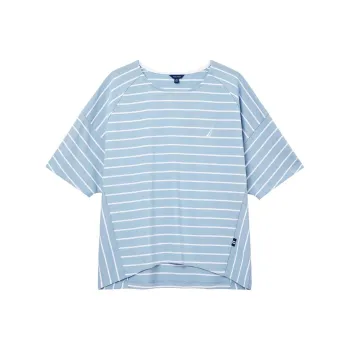 NAUTICA Drop Shoulder Sleeve T Shirt Women's Blue