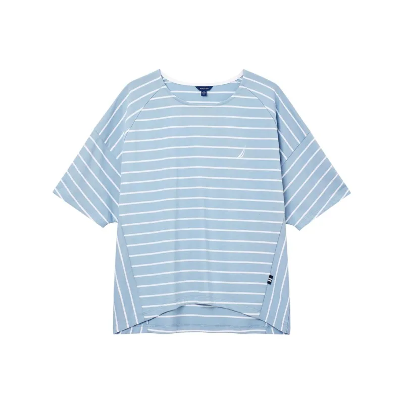 NAUTICA Drop Shoulder Sleeve T Shirt Women's Blue-0