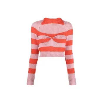 MARNI Striped Cut Out Knitted Jumper