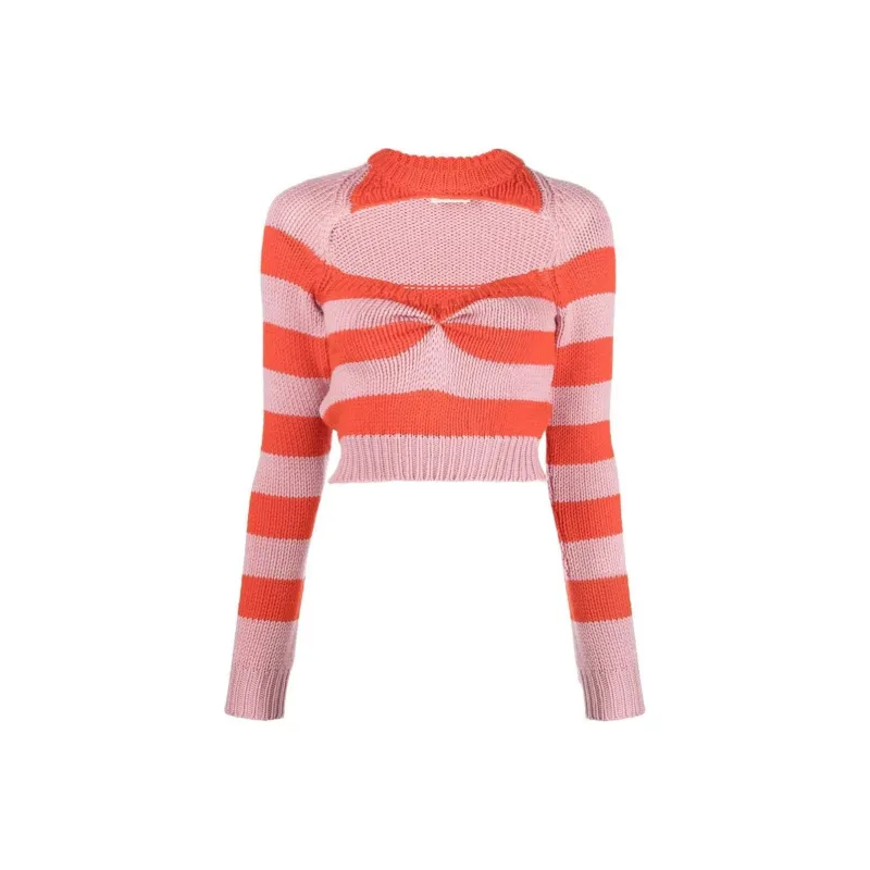 MARNI Striped Cut Out Knitted Jumper-0