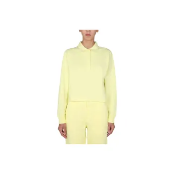 Helmut Lang Long-Sleeve Logo Embroidered Polo Shirt