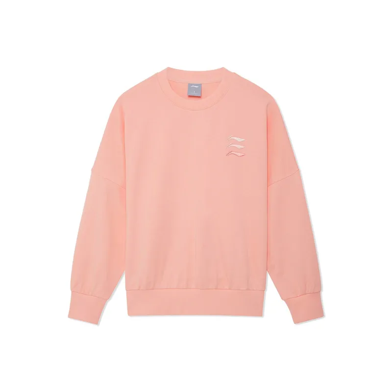 LiNing Sports Life Collection Sweatshirt Women's Bright Lotus Orange-0