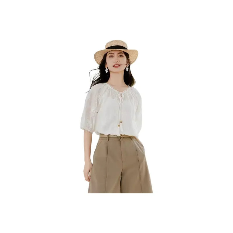 Hopeshow T Shirts Women's Ecru 004-0