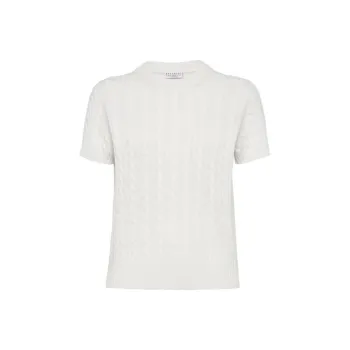 Brunello Cucinelli Short Sleeved Knitted Sweater