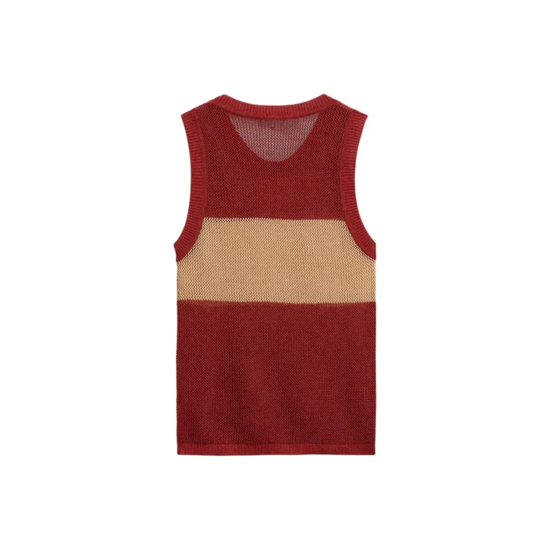 ZARA Tank Tops Men Brick Red-1