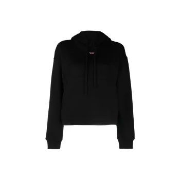 DIESEL Logo Embroidered Long Sleeved Hoodie