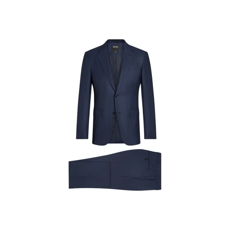 Zegna Business Suits Men's Midnight Blue-0