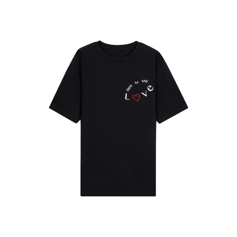 Victoria's Secret Drop Shoulder Sleeve T Shirt Women's Black-0