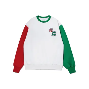 Guuka Crew Neck Loose Fit Regular Sweatshirt Women's Cream White