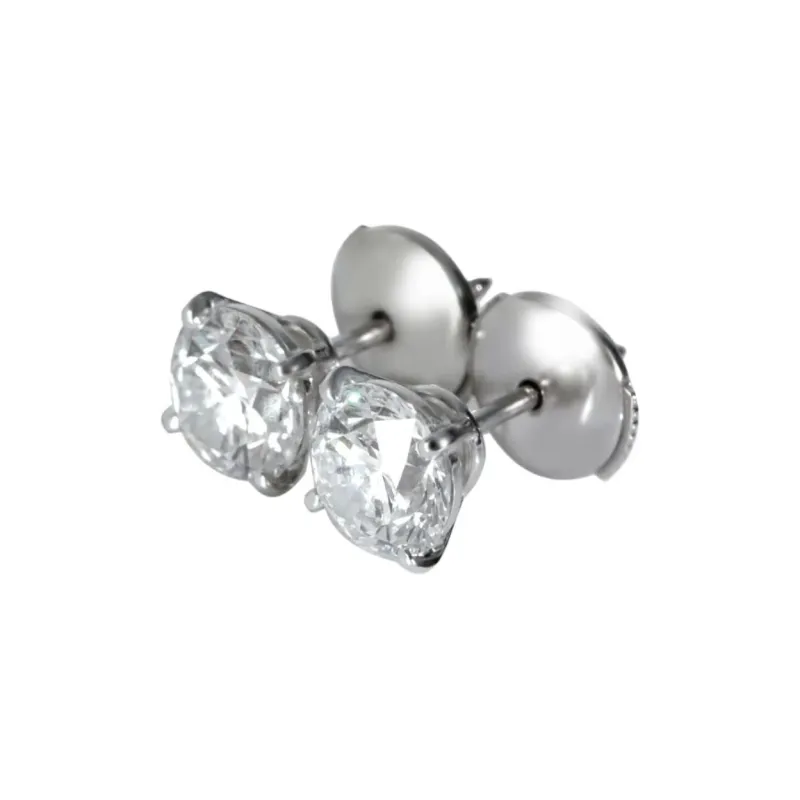 Cartier 18K White Gold Diamond Stud Earrings-1