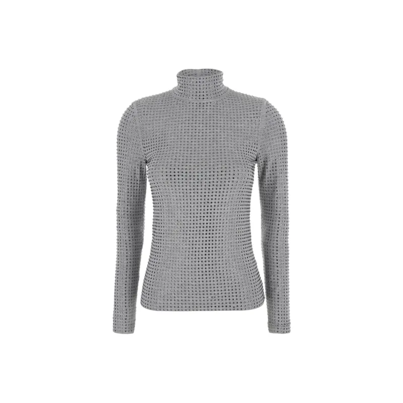 PINKO Embellished Turtleneck Jersey Top-0
