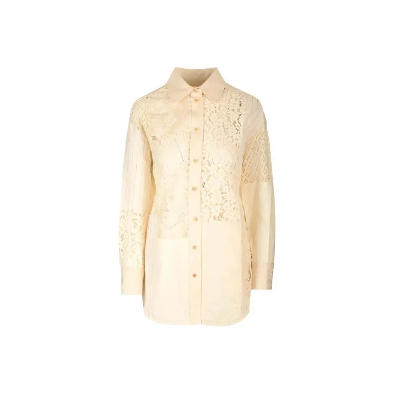 Zimmermann Luminosity Lace panel Cotton blend Shirt-0