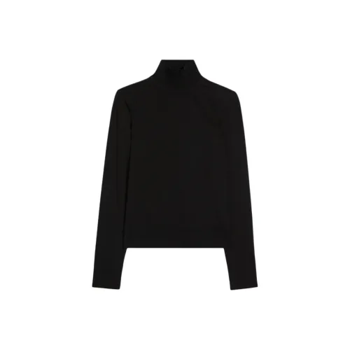 SCANLAN THEODORE Micro Knit Long Sleeve Sweater Knitwear Women's BLACK/Black