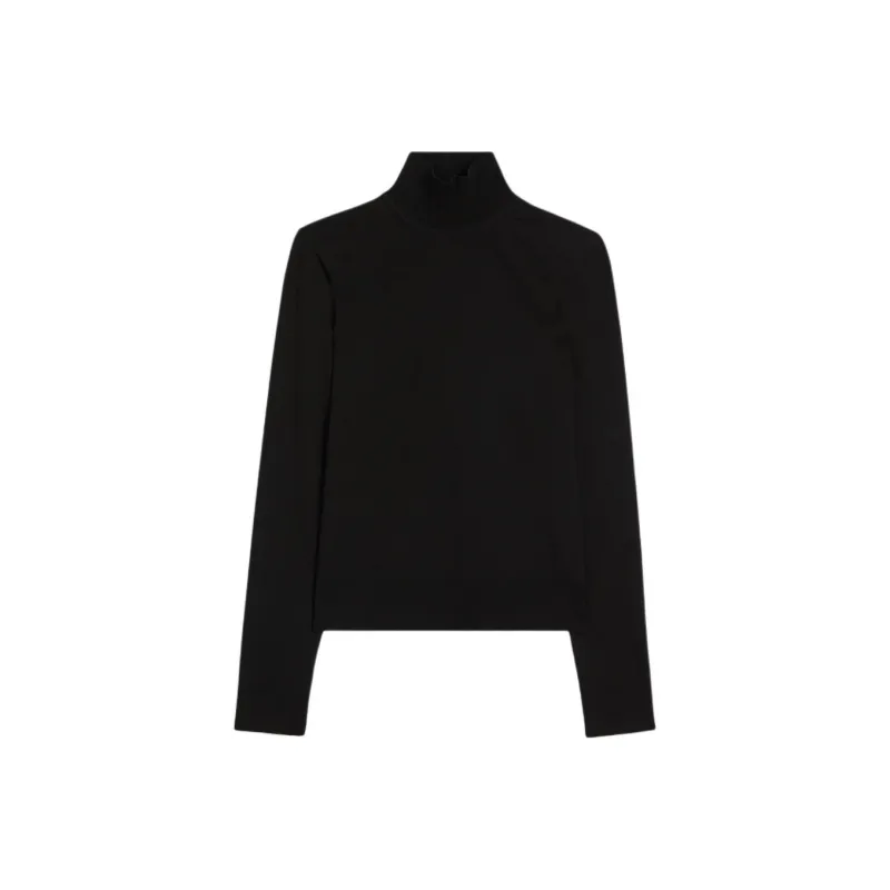 SCANLAN THEODORE Micro Knit Long Sleeve Sweater Knitwear Women's BLACK/Black-0
